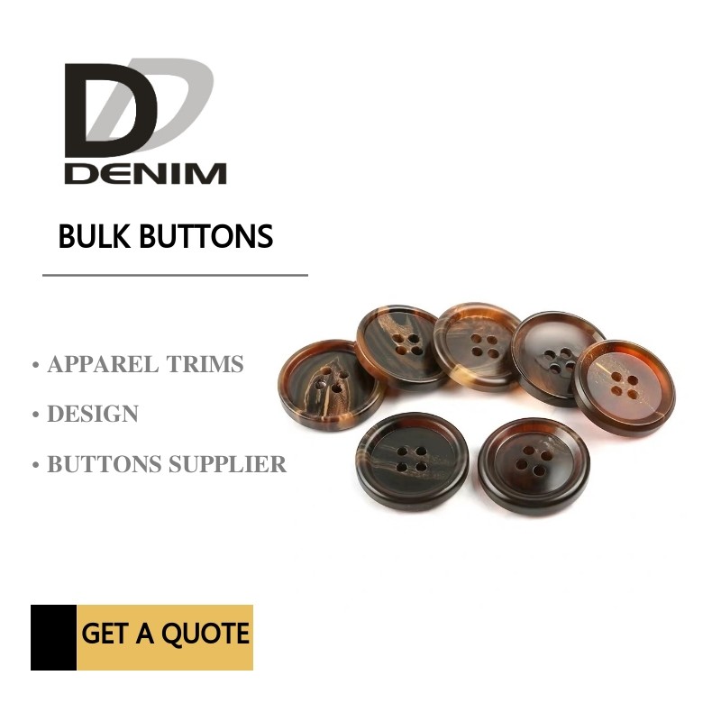 Quality Shiny Matt Black Brown Bulk ing Buttons Sourcing 4 Holes With Pattern Design for sale
