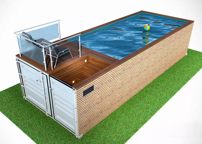 Quality Topshaw High Quality Custom 20Ft and 40 feet Shipping Container Swimming Pool for sale