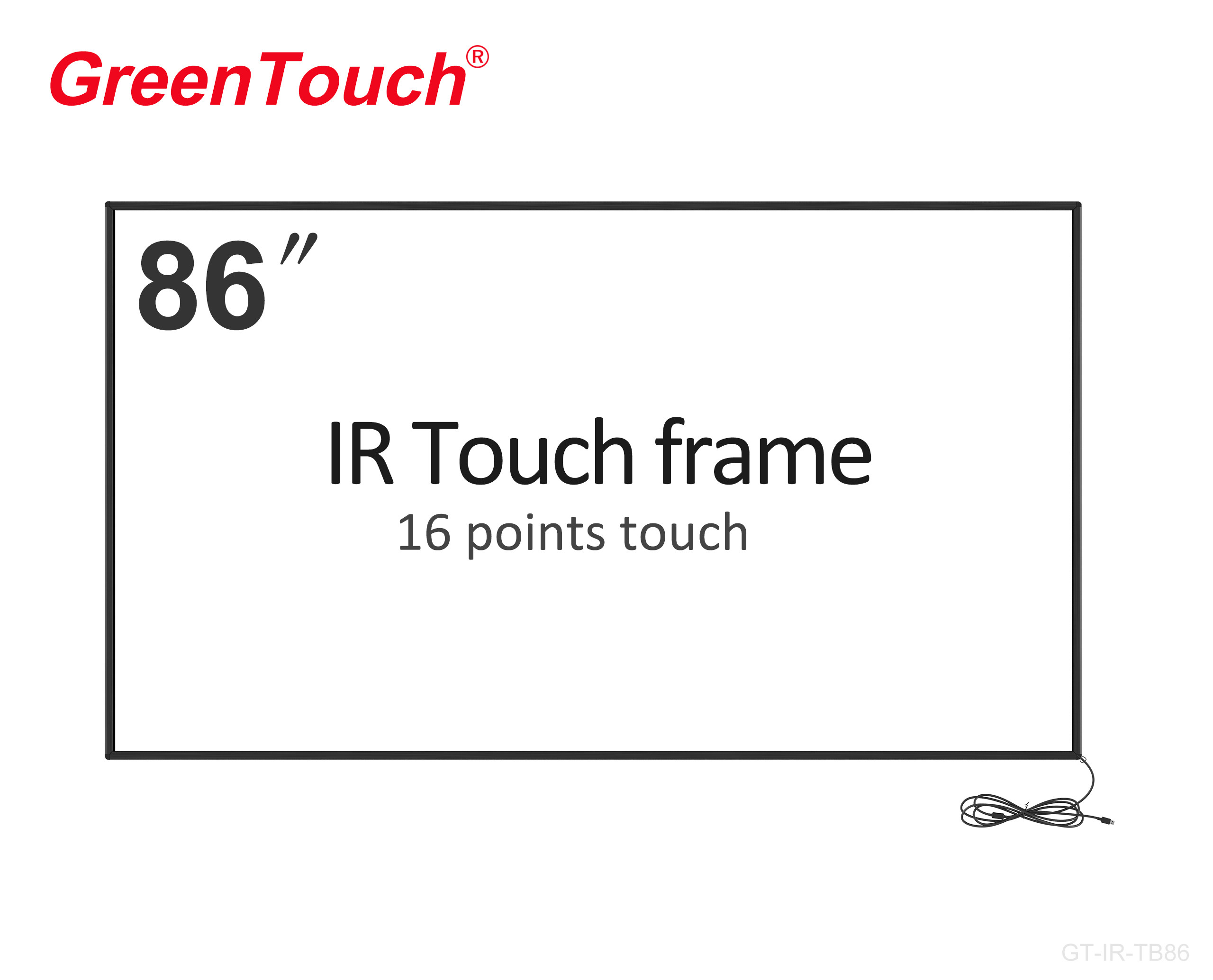 Quality Usb Diy Multi Points 86 Inch Infrared Touch Screen Frame For Exhibition for sale