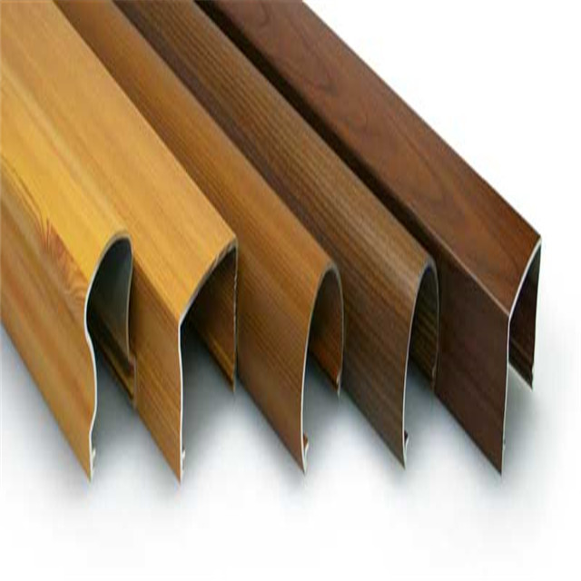 Quality Wood Transfer 4mm ISO Standard Aluminium Extrusion Profiles for sale