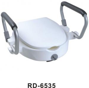 Quality Elevated Toilet Seat Bathroom Assistive Devices Removable Arms Medical Elderly With Lid for sale