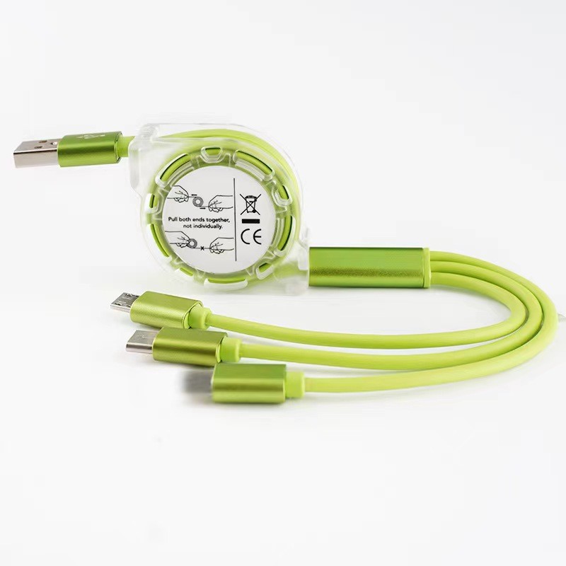 Quality 10FT Retractable 3 In 1 Charging Cable for sale