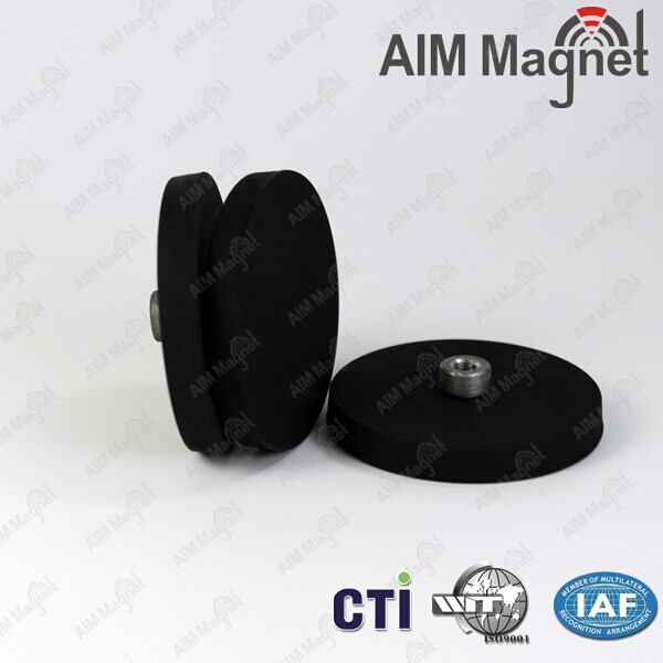 Quality Neodymium rubber coated pot magnet for sale