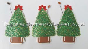 Quality Christmas Tree Shaped Flashing LED Module , Recordable Voice Module For Greeting Cards for sale