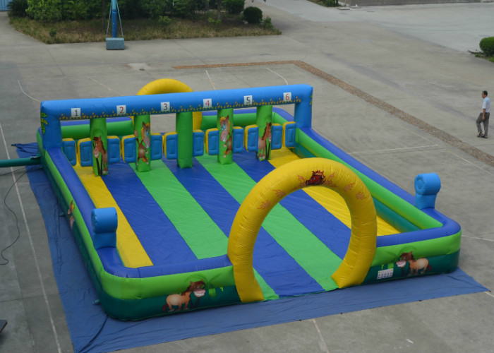 Quality Inflatable race course sport game colourful Inflatable playing field for children under 12 years old for sale
