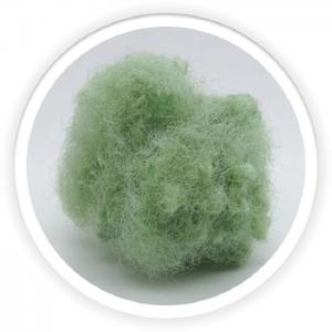 Quality 15D Regenerated Polyester Fiber / Dope Dyed Color Polyester Raw Material for sale