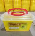 Quality Yellow Color Sharps Waste Disposal Box ABS Material 3L 5L 10L Cold Runner for sale