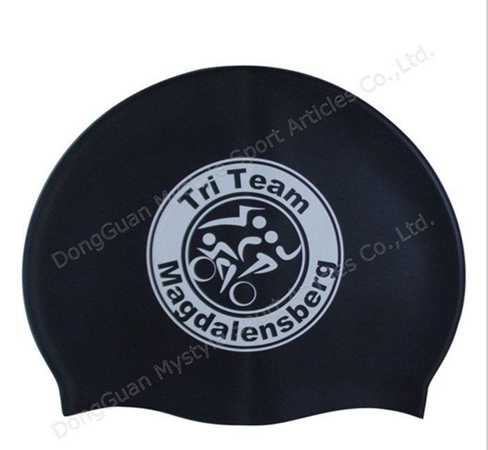 Quality printing silicone swimming cap for sale