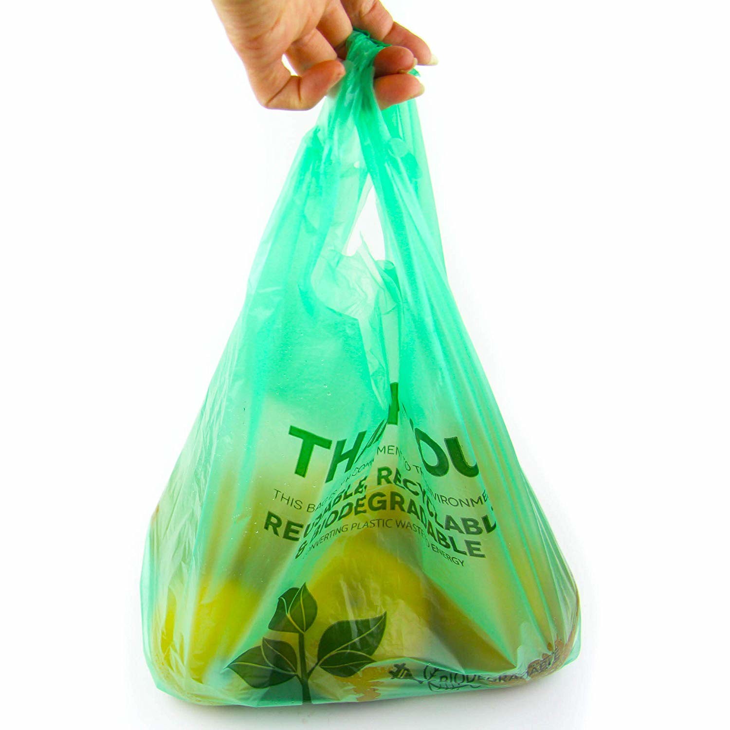 40 % Bio Based Biodegradable Plastic Shopping Bags , Eco Friendly Plastic Bags