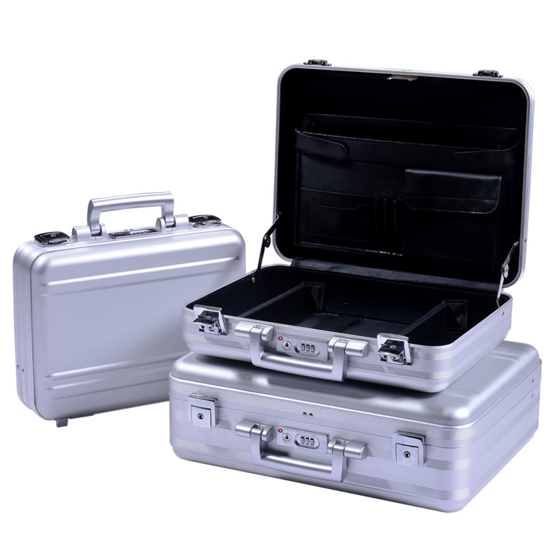 Quality MS-M-01 S Silver Aluminum Molded Briefcase Aluminum Attache Carrying Case for sale