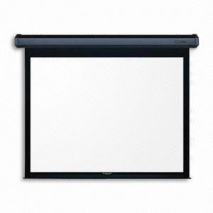 Quality Motorized Projection Screen with Sturdy and Elegant Hexagon Metal Casing for sale