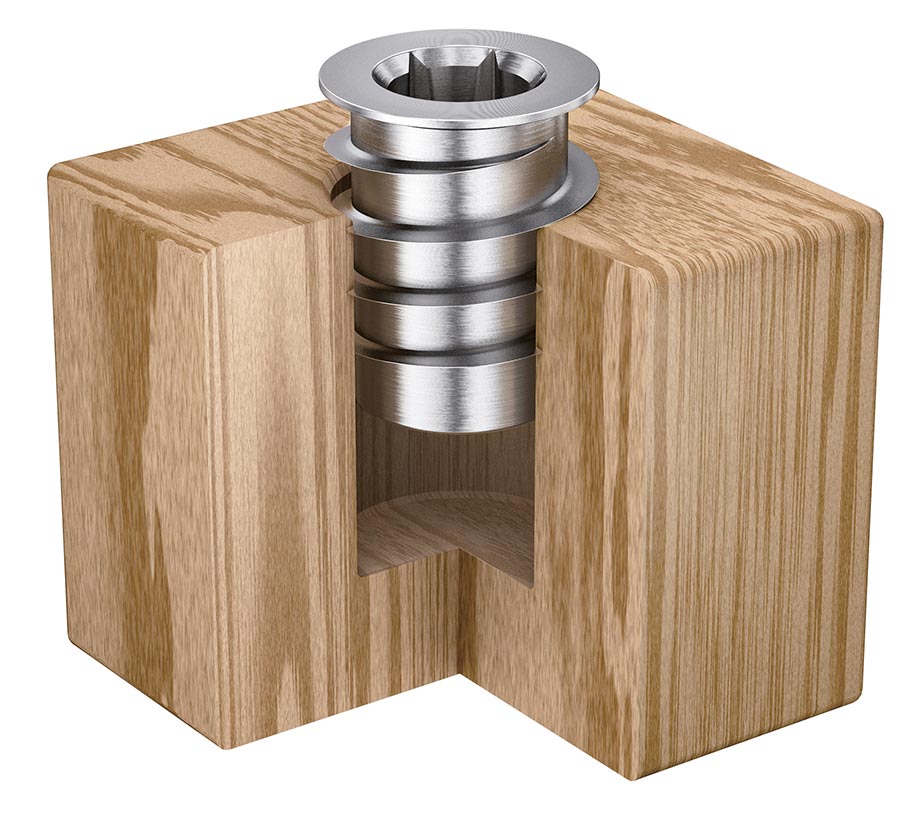 Self Tapping M10 10mm Wood Threaded Insert For Furniture MS21209
