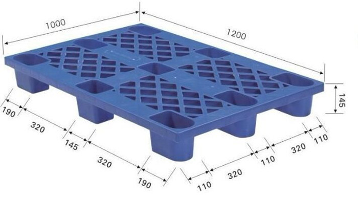 Quality Waterproof Supermarket Accessories , 4 Way Light Duty Single Face Plastic Storage Pallet for sale