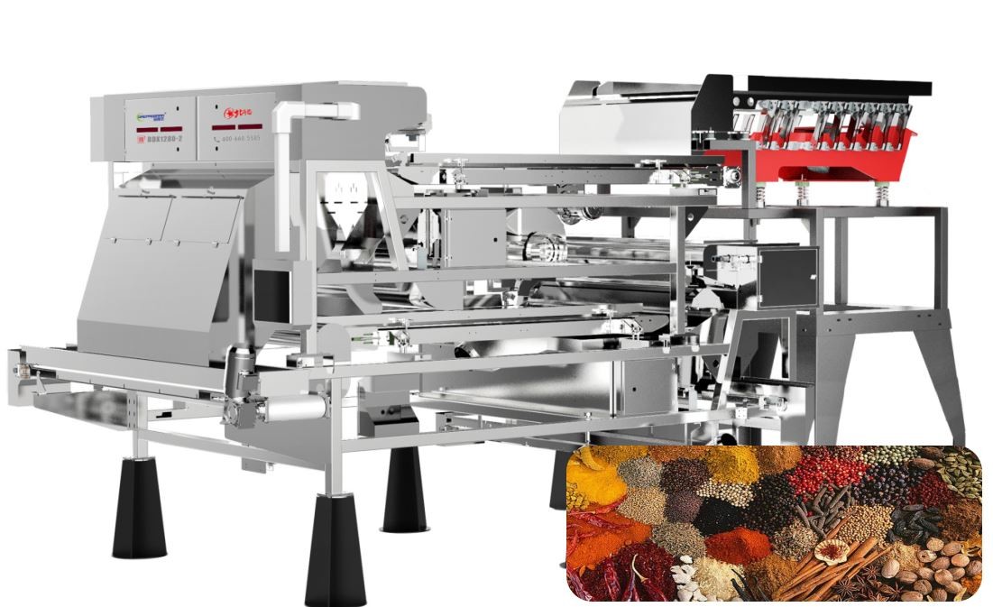 Buy Image Processing Spices Color Sorter Machine Lower Damage Double Layer Belt type at wholesale prices