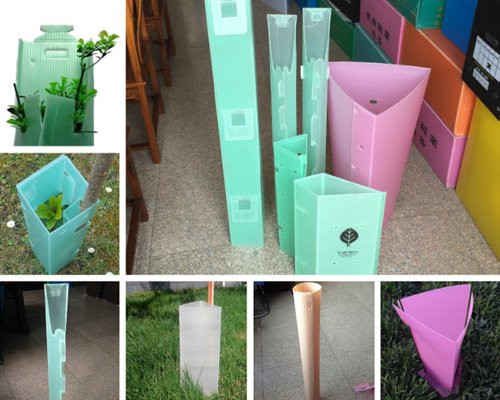 Quality Shockproof Corrugated Plastic Tree Guards Shelter 200GSM for sale