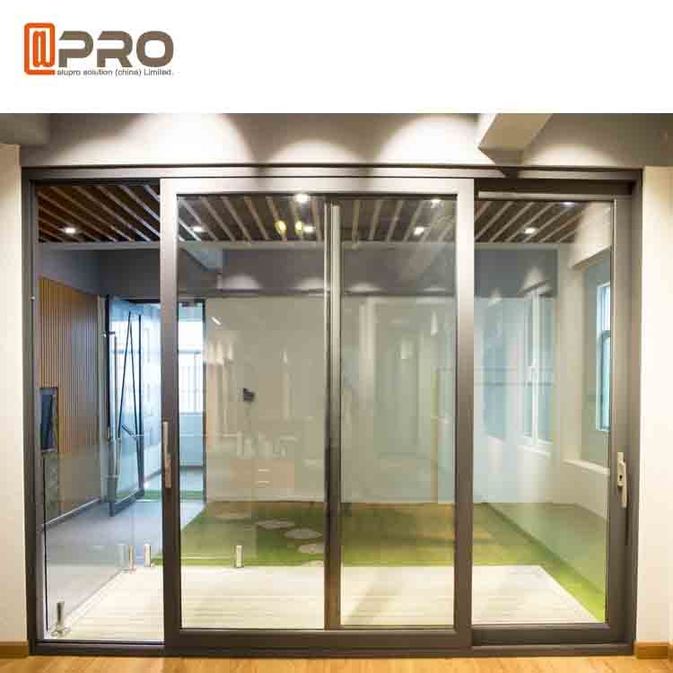Slim Frame Aluminium Sliding Doors , Soundproof Interior Sliding Glass Doors