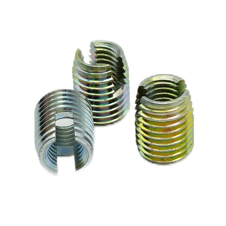 Quality Steel M5 M6 Side Slotted Brass Self Tapping Thread Insert With ISO Certification for sale