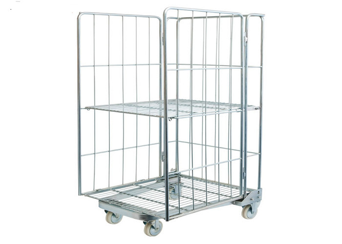 Buy cheap 4 Sided Rolling Wire Cage Trolley Portable Nesting Mobile Storage Cage from wholesalers