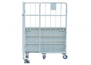 Quality 4 Sided Rolling Wire Cage Trolley Portable Nesting Mobile Storage Cage for sale