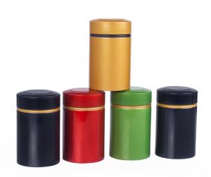 CMYK Large Metal Storage Tins With Lids Aluminum Airtight Herb Container