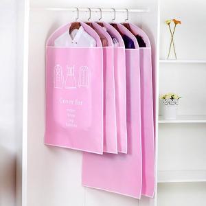 Quality Pink Non - Woven Hanging Garment Bags Dustproof With Long Zipper Closure for sale