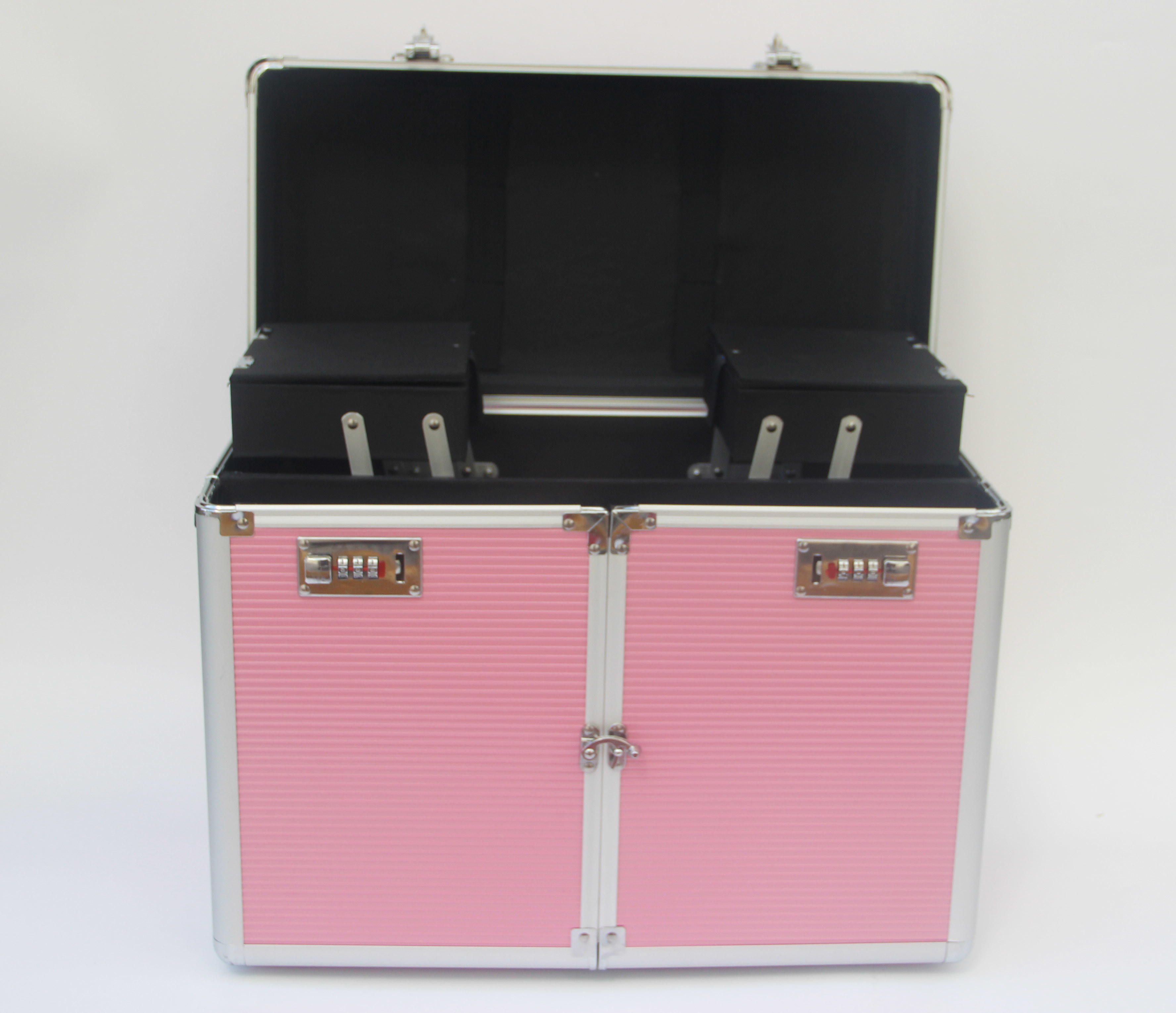 Quality Pink Aluminum Hairdresser Case Large Aluminum Grooming Cases for sale