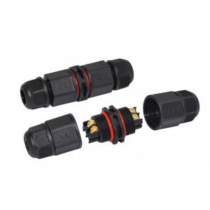 Quality Plastic Straight Screw Type Outdoor IP68 4Pin Waterproof Connector Power Electrical Wire LED Cable Connector for sale