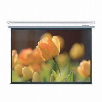 Quality Crystal Series Motorized Projection Screen with In-line Switch and Easy Installation Brackets for sale