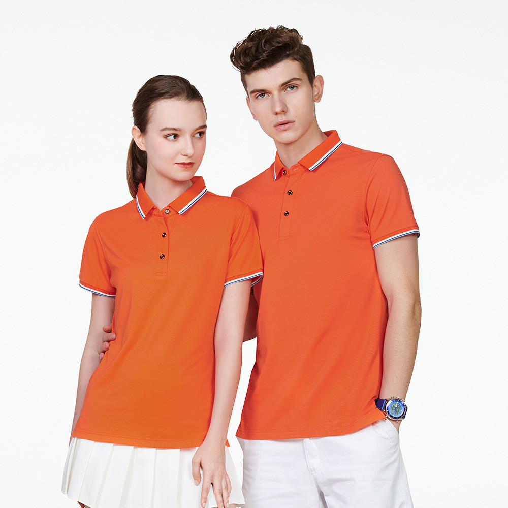 Quality Short-Sleeved T-Shirt Men And Women Of The Same Summer Lapel Polo Shirt for sale