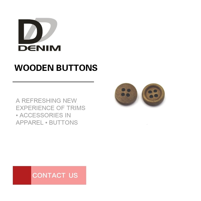Quality Jacket Craft Coloured Wooden Buttons Good Texture Environmentally Friendly for sale