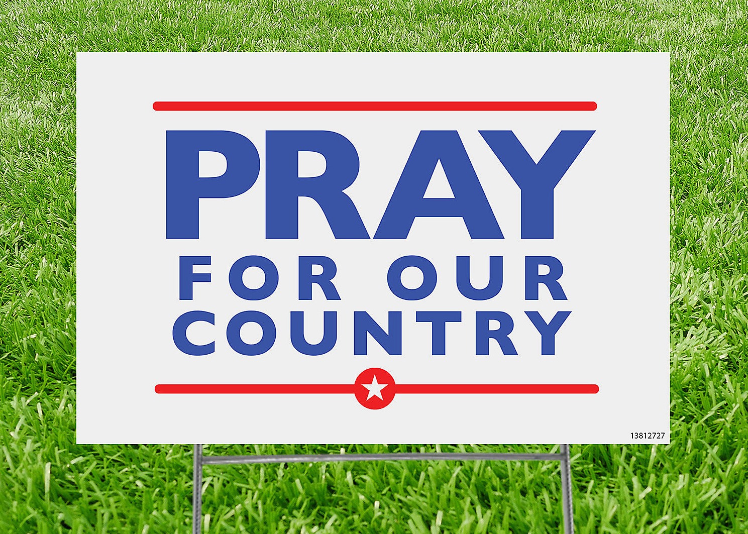 Quality 9×12 Inch Religious Sign Lawn Stake Pray For Our Country Inspirational Patriotic Decor for sale