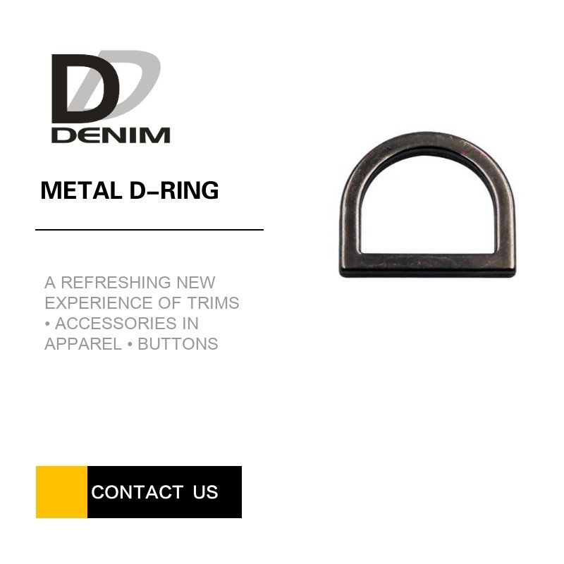 Quality Popular Black Metal D Rings , Rack Plating Custom D Rings For Bag Making for sale