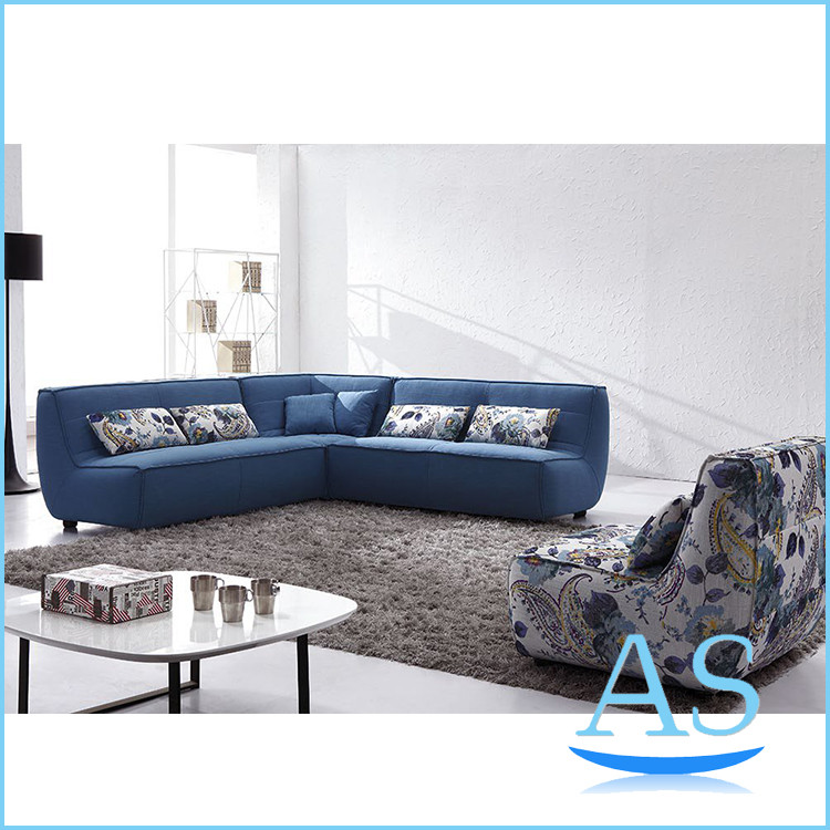 Quality China supplier products from china modern blue sofa living room fabric Sofa set SF12 for sale