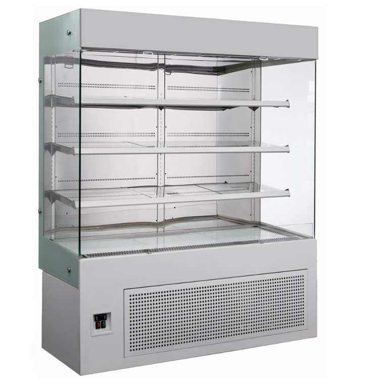 Quality Fan Cooling Bakery Glass Showcase 4ft , Open Showcase Chiller 1200*700*1900mm for sale