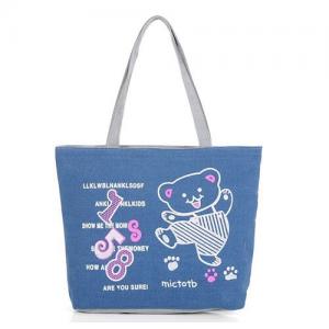 Quality Screen Printed Carrier Bags / Custom Canvas Bags With Two Soulder Straps for sale