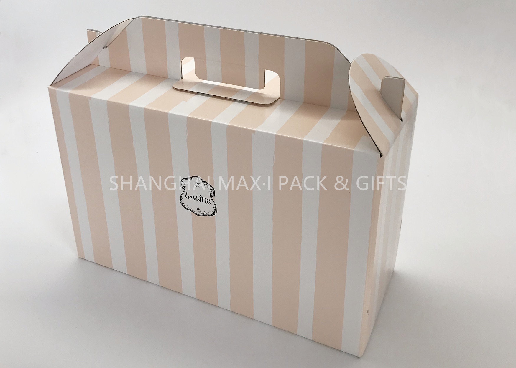 Quality Retail Corrugated Wine Gift Boxes With Handle Cardboard Shipping Moving Color Printing for sale