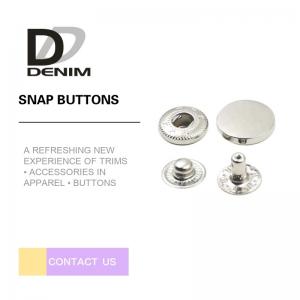Quality Custom Made Silver Snap Buttons , Hidden Snap Buttons For Leather Jacket for sale