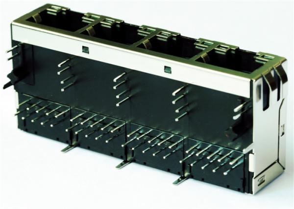 Buy JG0-0035NL 4 Ports 1000Base Magnetic Integrated Rj45 Socket LED at wholesale prices