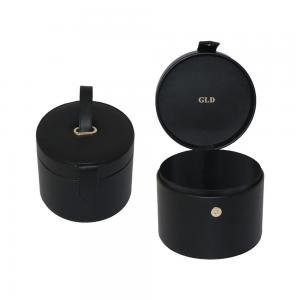 Quality Cylindrical Leather Vanity Case for sale