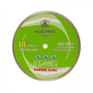 Quality 14 Inch Continuous Rim Diamond Blade For Angle Grinder 350mmx2.2/3.2x10x25.4mm for sale