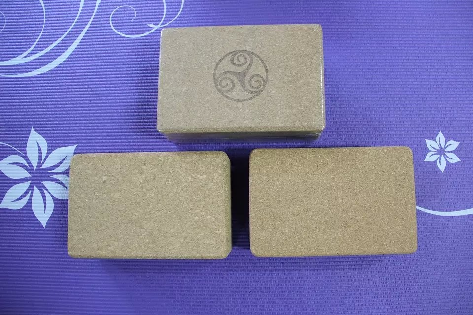 Quality 2015 wholesale custom logo printing cork foam bamboo yoga block for sale