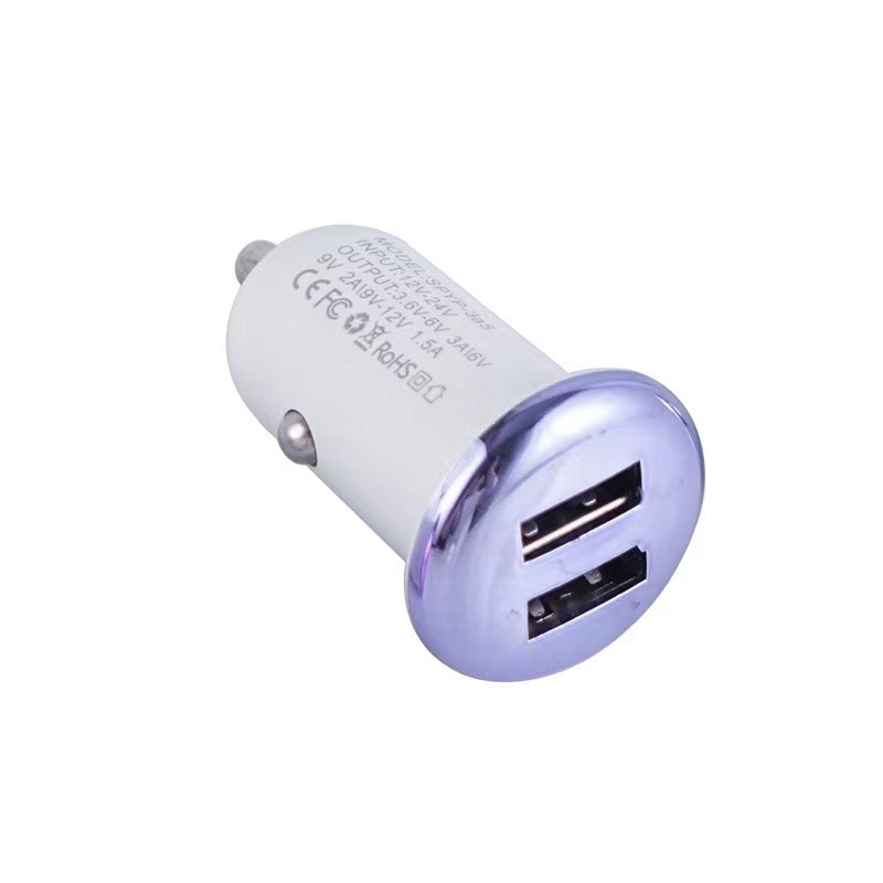 Quality 9V 2A Fast Car Charger Adapter 20W 2 USB Car Charger For Phone for sale