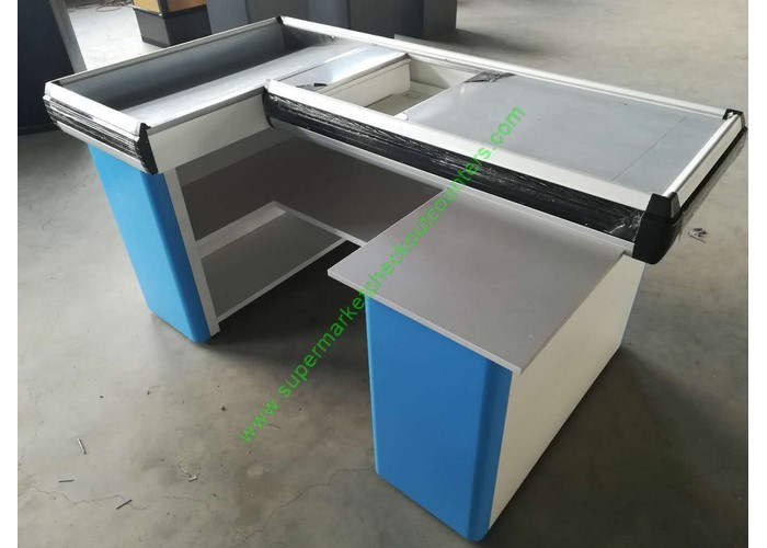 Quality Custom-made Steel Shop Cashwrap / Cash Desk And Table For Supermarket for sale
