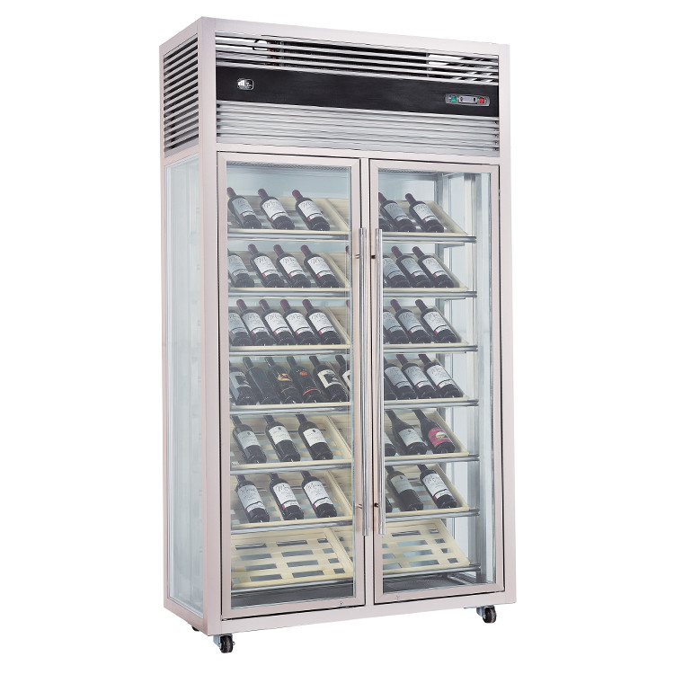 Quality 220v 240v Wine Display Cooler , Customized Wine Refrigerator Cabinet for sale