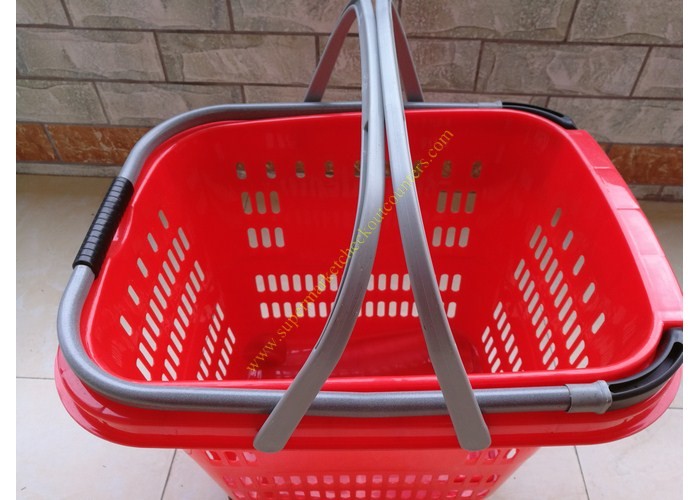 Quality Duralumin Pull Rod Virgin Wheeled Shopping Baskets Shopping Trolley On Wheels for sale