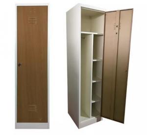 China Household Locking Simple Design Bedroom 1 Single Door Steel Locker Wardrobe Design on sale