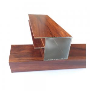 Quality Modern Furniture Wood Grain Kitchen Cabinet T6 Door Aluminum Profile for sale