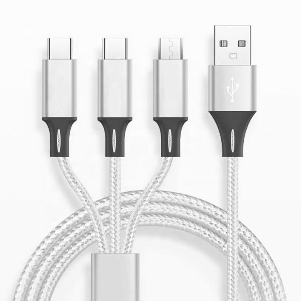 24V 3 In 1 Mobile Charging Cable 3A 1m 2m