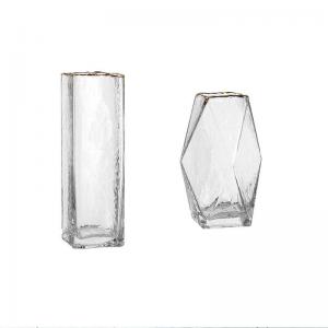 China Polished Tabletop Rectangular Decorative Glass Vases With Phnom Penh Tall on sale