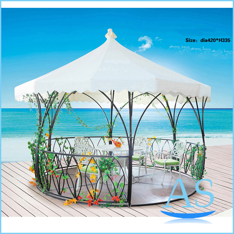Quality China hotsale cheap outdoor metal garden round Pavilion yard Gazebos balcony Canopies ST08 for sale